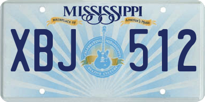 MS license plate XBJ512