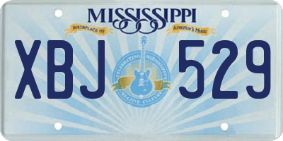 MS license plate XBJ529