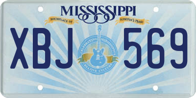MS license plate XBJ569