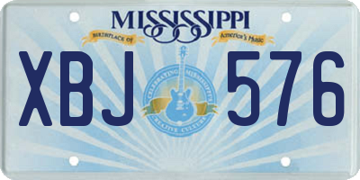 MS license plate XBJ576