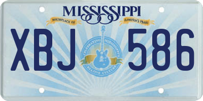 MS license plate XBJ586