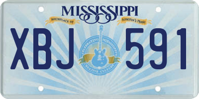 MS license plate XBJ591