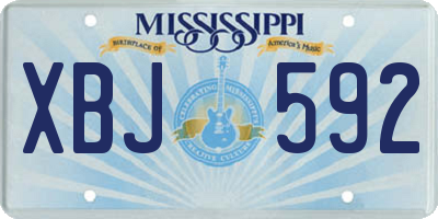 MS license plate XBJ592