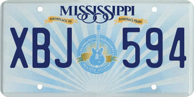 MS license plate XBJ594