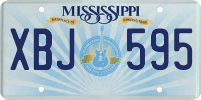 MS license plate XBJ595