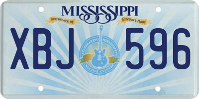MS license plate XBJ596