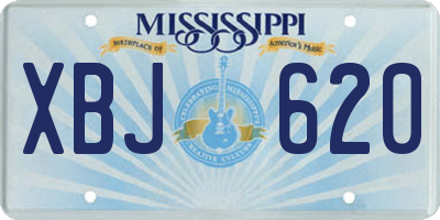 MS license plate XBJ620
