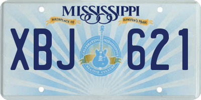 MS license plate XBJ621