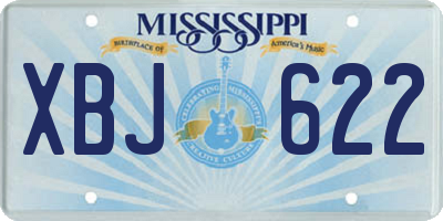 MS license plate XBJ622