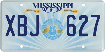 MS license plate XBJ627
