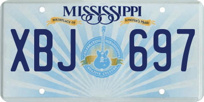 MS license plate XBJ697