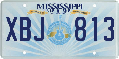 MS license plate XBJ813