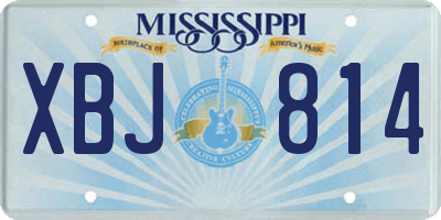 MS license plate XBJ814