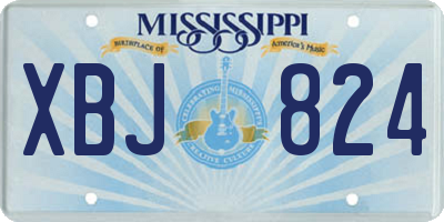 MS license plate XBJ824