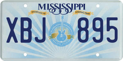 MS license plate XBJ895