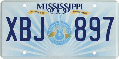 MS license plate XBJ897