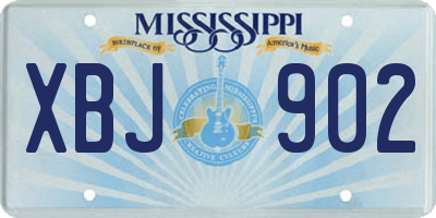 MS license plate XBJ902