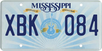 MS license plate XBK084