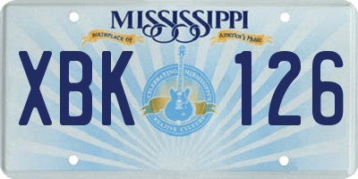 MS license plate XBK126