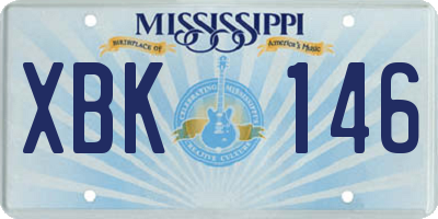 MS license plate XBK146