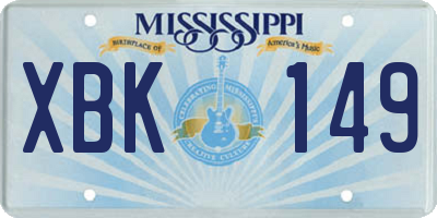 MS license plate XBK149