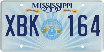 MS license plate XBK164