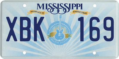 MS license plate XBK169