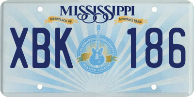 MS license plate XBK186