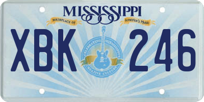 MS license plate XBK246