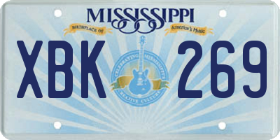 MS license plate XBK269