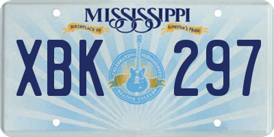 MS license plate XBK297