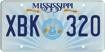 MS license plate XBK320