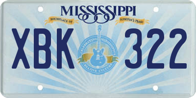 MS license plate XBK322