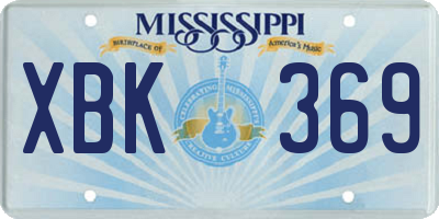MS license plate XBK369