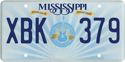 MS license plate XBK379
