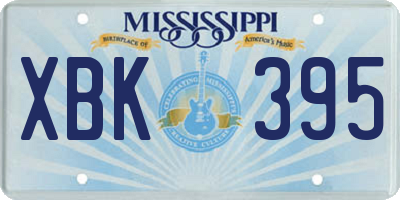 MS license plate XBK395