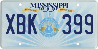 MS license plate XBK399