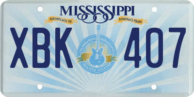 MS license plate XBK407