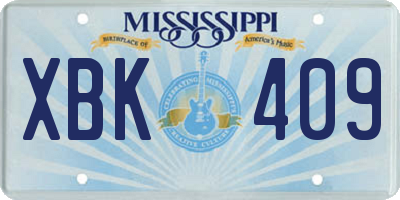 MS license plate XBK409