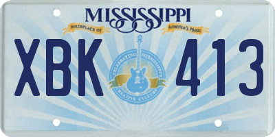 MS license plate XBK413