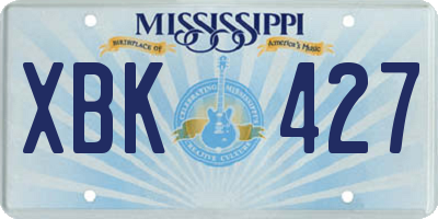 MS license plate XBK427
