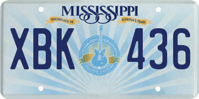 MS license plate XBK436