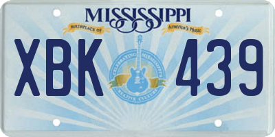 MS license plate XBK439