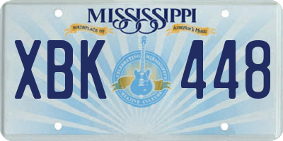 MS license plate XBK448