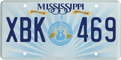 MS license plate XBK469