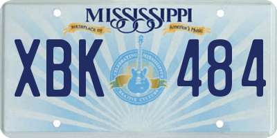 MS license plate XBK484