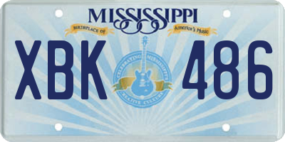 MS license plate XBK486