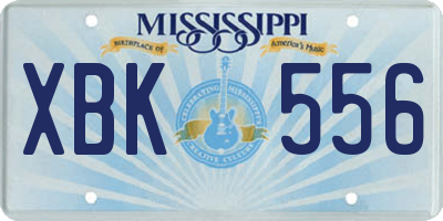 MS license plate XBK556