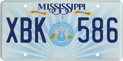 MS license plate XBK586