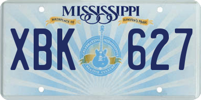 MS license plate XBK627